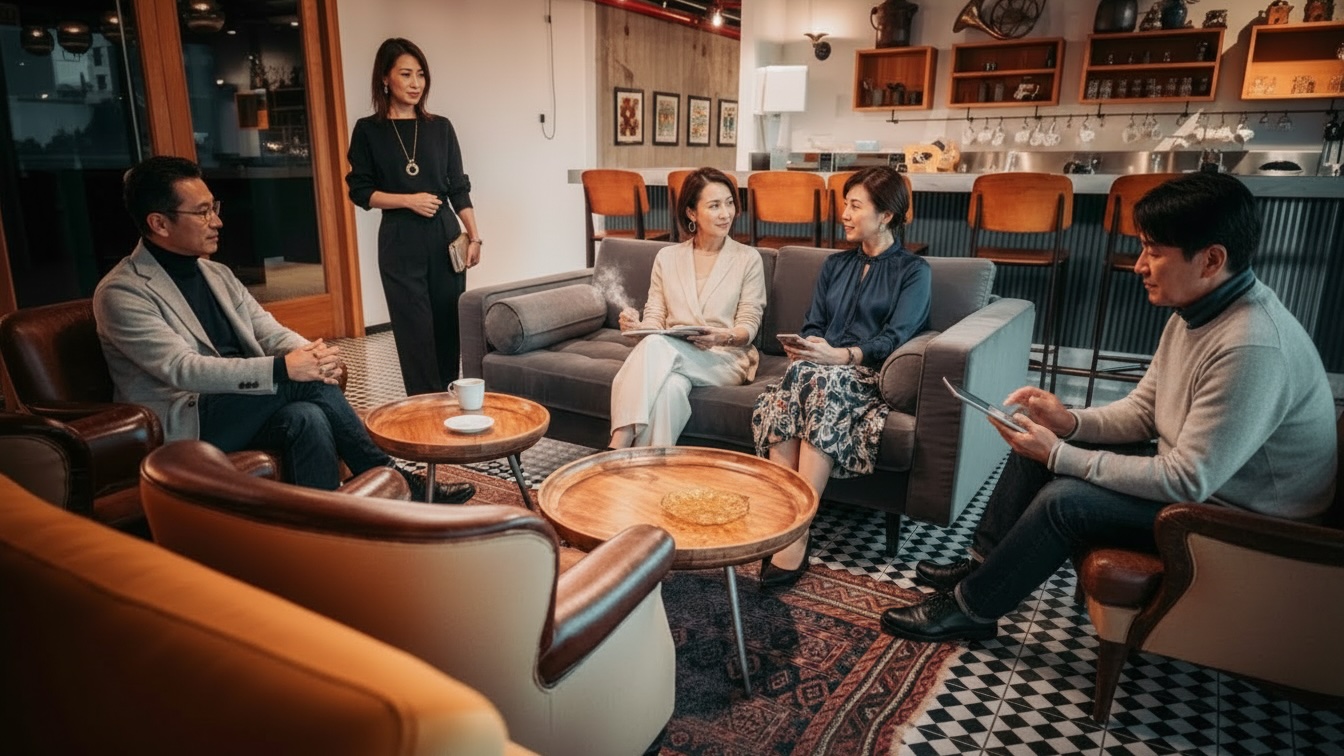 Calm lounge atmosphere